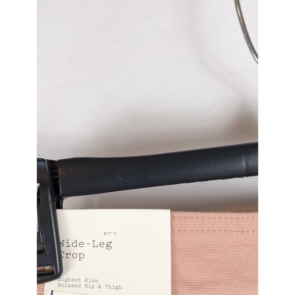 A New Day Wide Leg Pants High Rise Cropped Coral Pink 12 Relaxed Fit Everyday - Picture 6 of 9